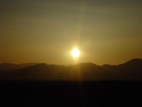 Sunset in Ocotillo - Round America 2003