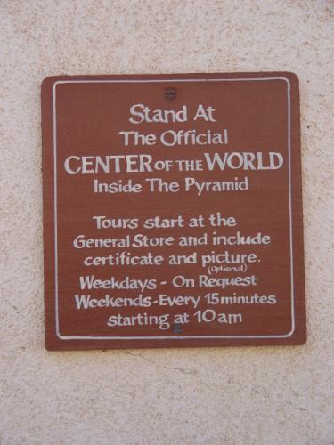The Official Center of the World at Felicity California - Round America 50-State Trip.